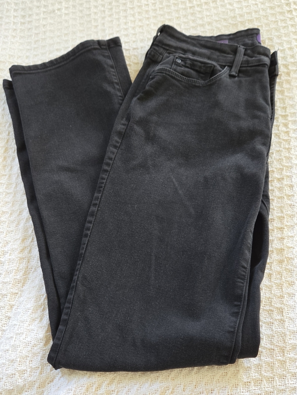 NYDJ Straight Leg Black Jeans Marilyn Fit